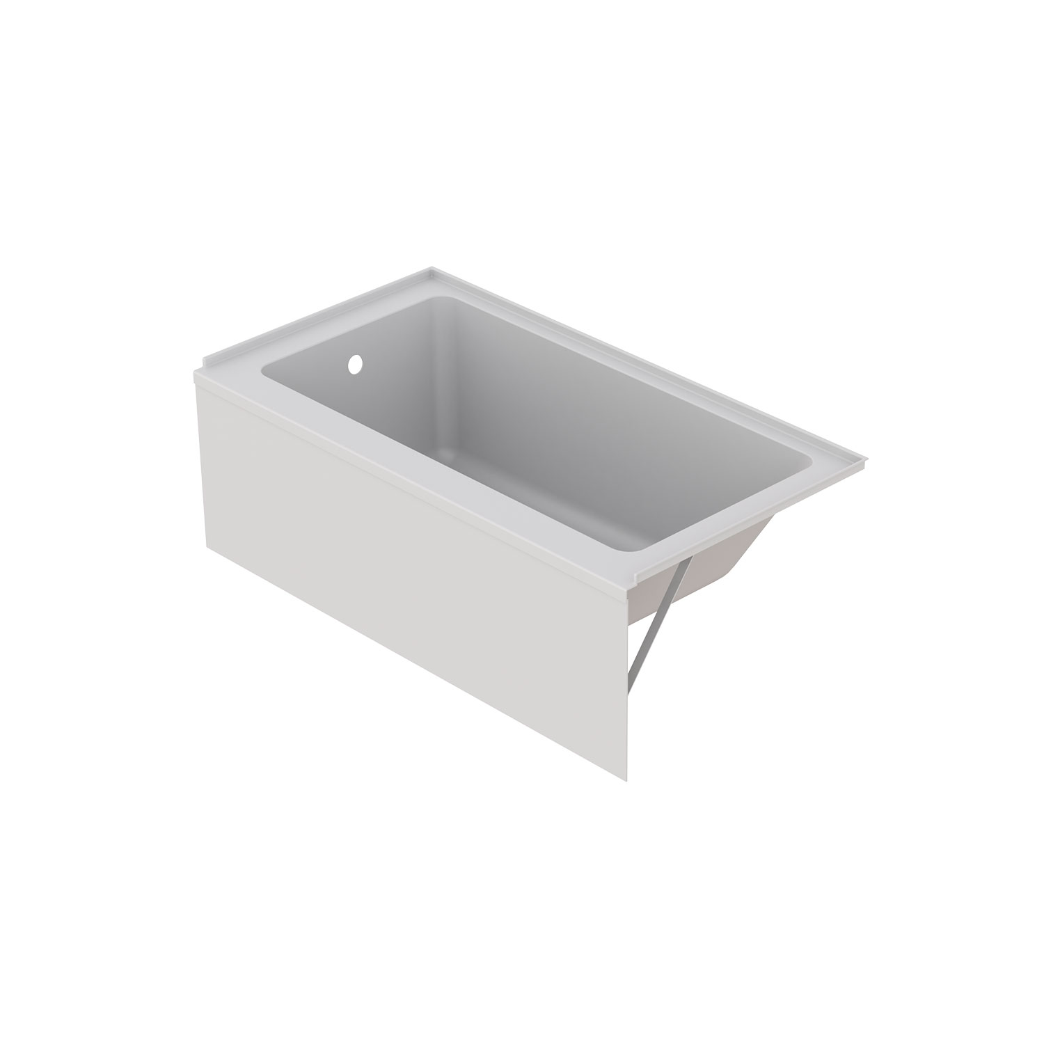 Skirt bathtub in alcove, 60